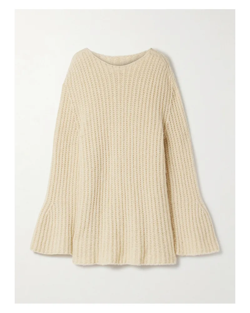 The Row Mirr Ribbed Cashmere Seater - Yellow Yellow