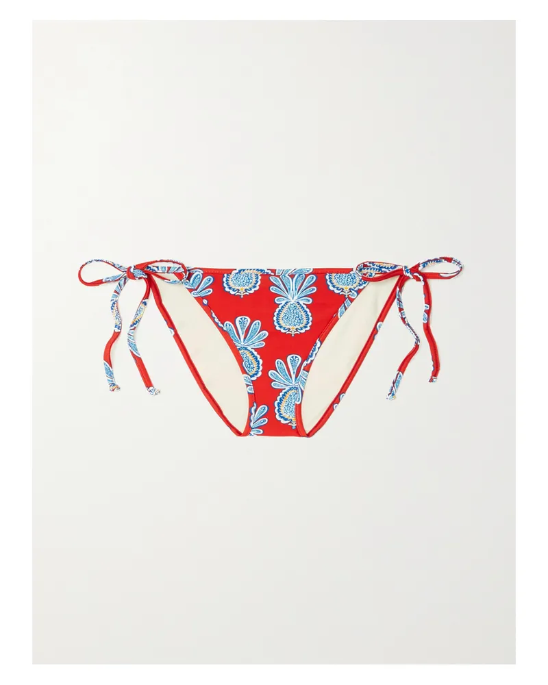 La DoubleJ Bedrucktes Bikini-höschen - Rot Rot