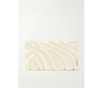 Aura Embellished Acrylic Clutch - Neutrals