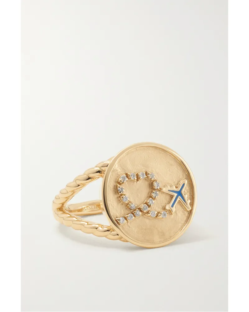 Alison Lou Away You Go Ring aus 14 Karat Gold