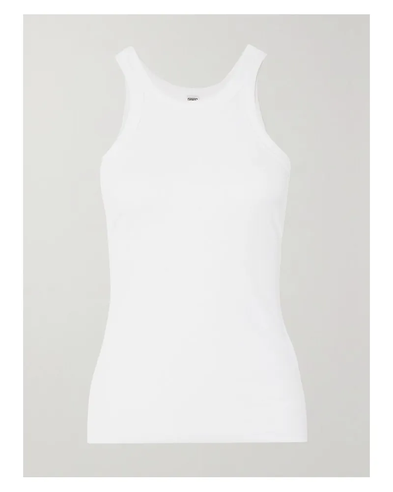 Totême Tanktop Aus Biobaumwoll-jersey - Weiß Weiß