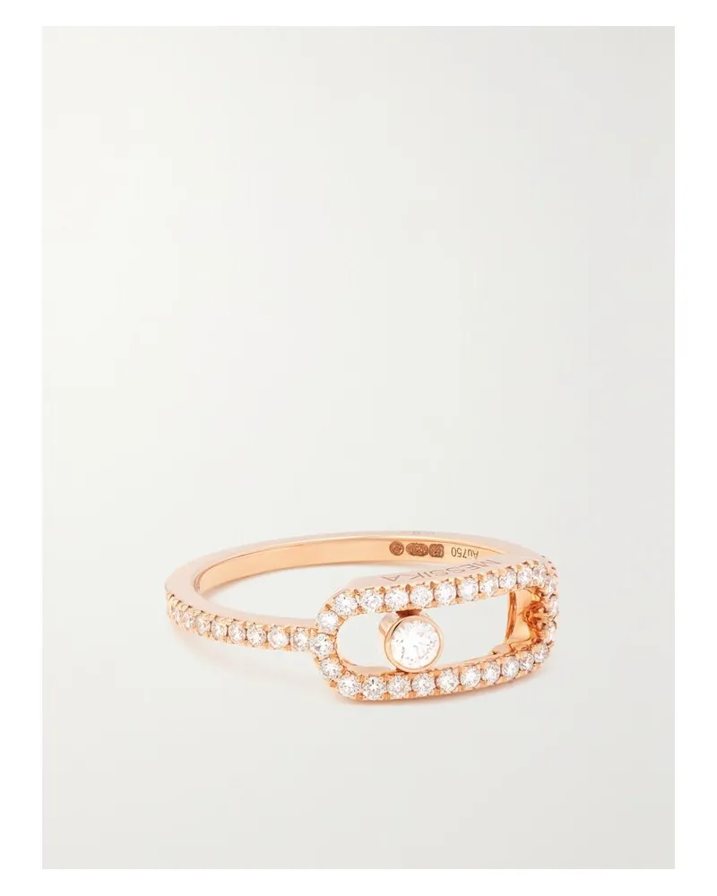 Messika Big Move Uno Ring Aus 18 Karat Roségold Mit Diamanten Gold