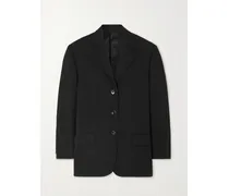 Oversized-blazer Aus Webstoff - Schwarz