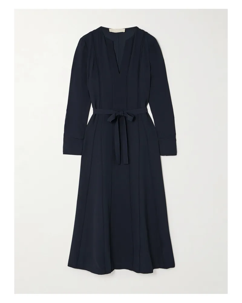 Ulla Johnson Asilia Midikleid Aus Crêpe Mit Bindegürtel - Blau Blau