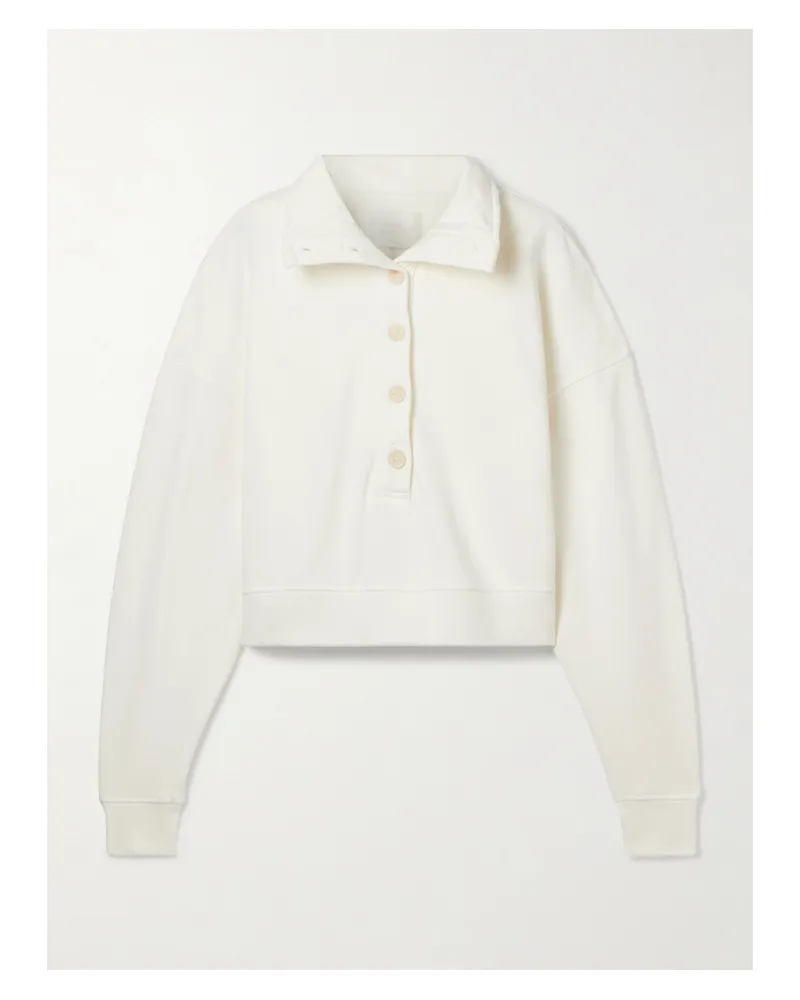 Citizens of humanity Mirelle Cropped Cotton-jersey Sweatshirt - Neutrals Neutrals