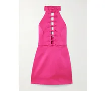 Saskia Minikleid Aus Satin Mit Cut-out Und Schleifen - Pink