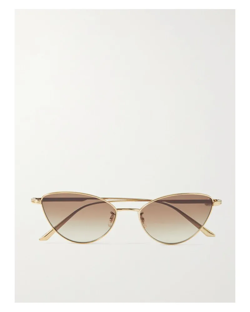 Oliver Peoples Khaite 1998c Goldfarbene Sonnenbrille Mit Cat-eye-rahmen Gold