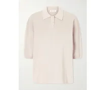 Nola Cotton-blend Knitted Polo Shirt - Gray