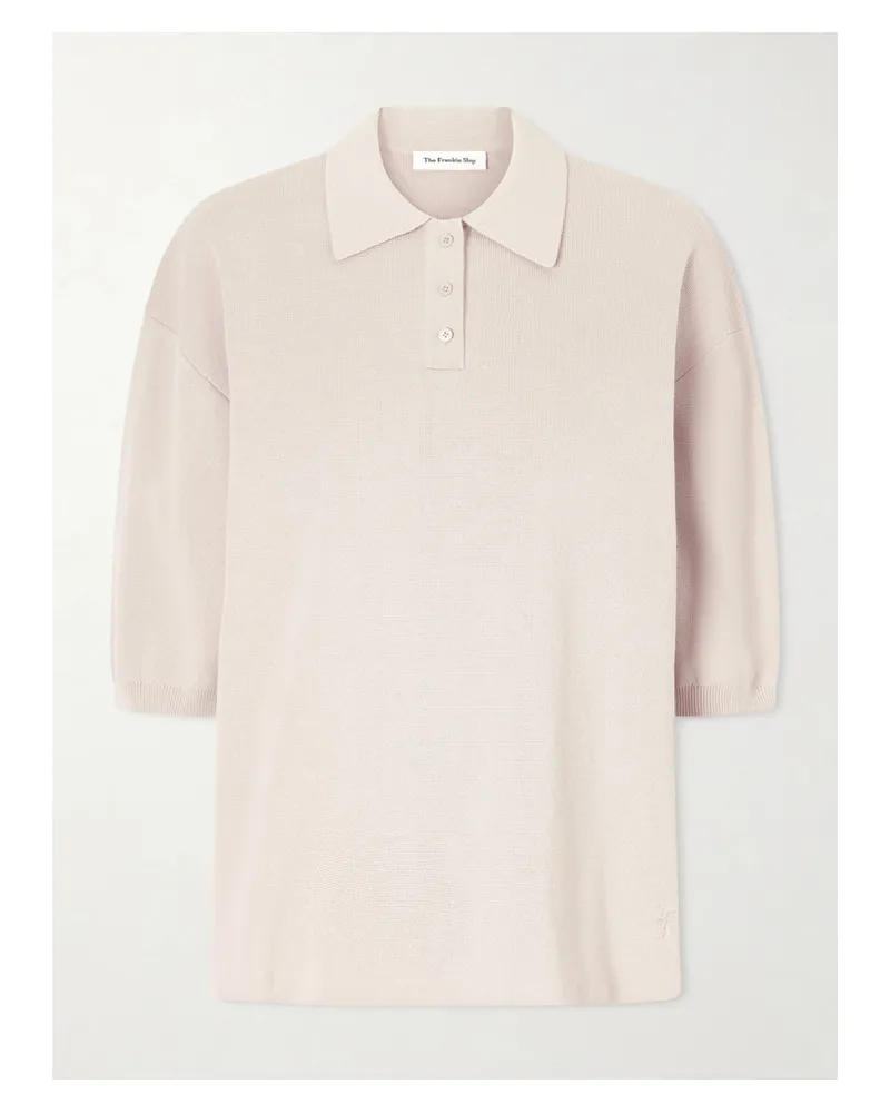 FRANKIE Shop Nola Cotton-blend Knitted Polo Shirt - Gray Gray