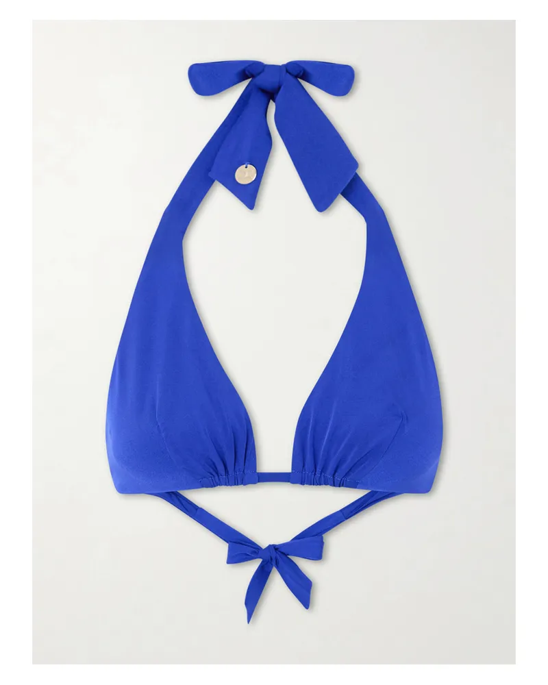 Max Mara Aloa Triangle Bikini Top - Blue Blue