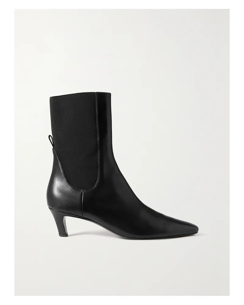 Totême The Mid Heel Stiefel Aus Leder - Schwarz Schwarz