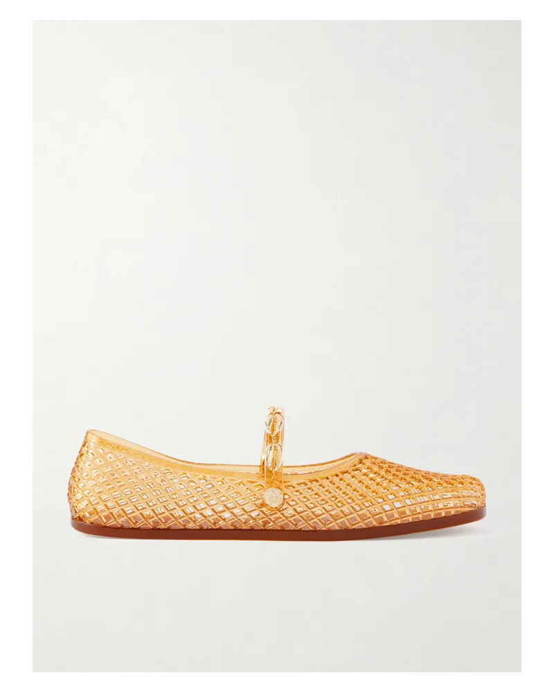 Ancient Greek Sandals Iro Shell-embellished Rubber Flats - Orange Orange