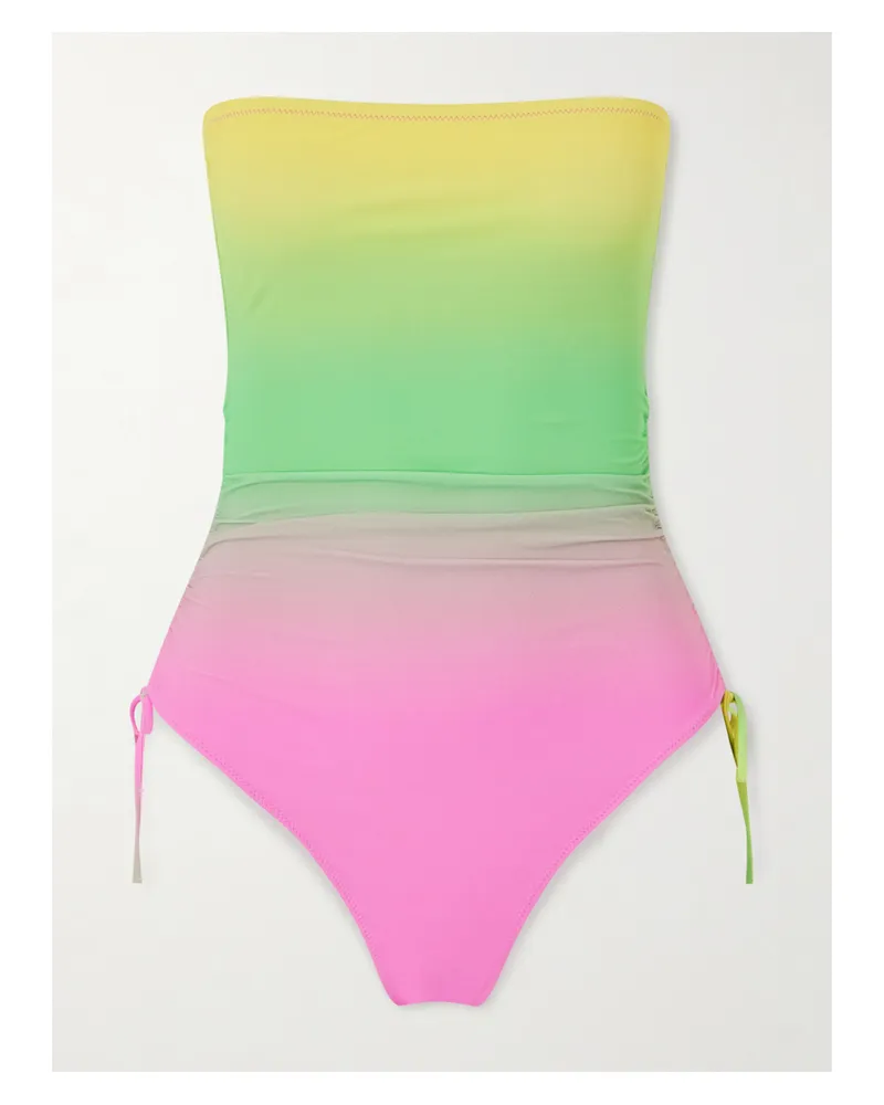 LIDO Venti Strapless Ruched Dégradé Swimsuit - Multi Multi