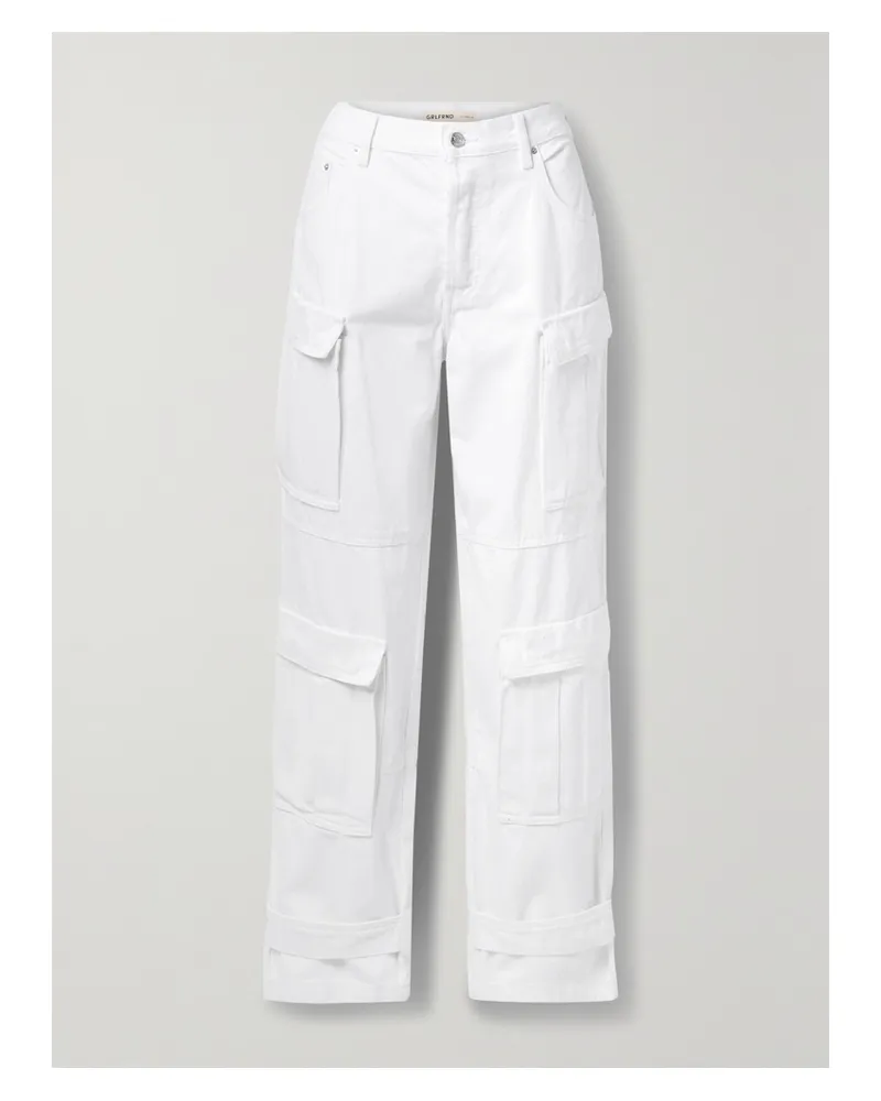 GRLFRND Lex Hoch Sitzende Cargojeans Mit Weitem Bein - Weiß Weiß