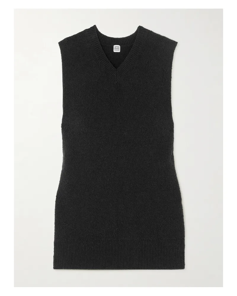 Totême Oberteil Aus Einer Gebürsteten Baumwollmischung - Schwarz Schwarz