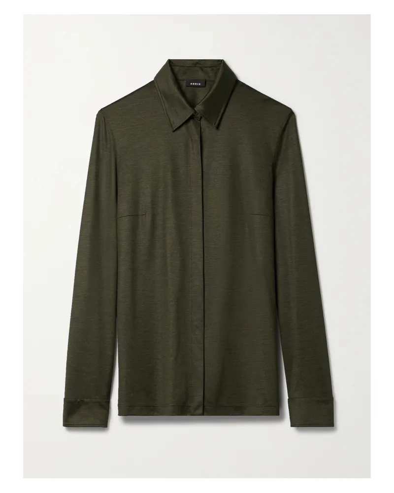 Akris Hemd Aus Seide - Grün Grün