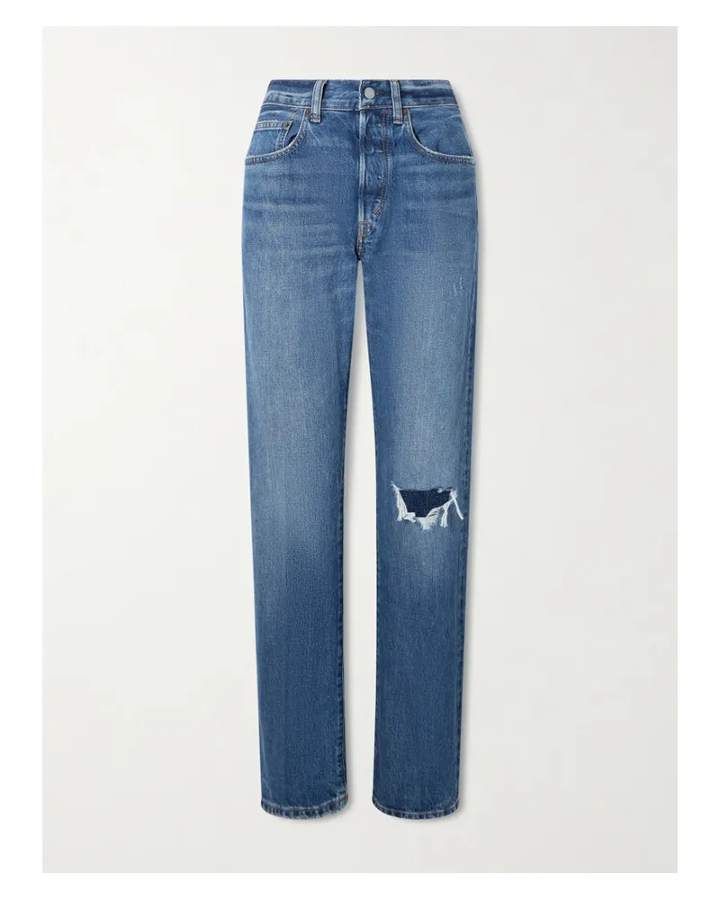 Ralph Lauren Jeans Mit Geradem Bein In Distressed-optik - Blau Blau