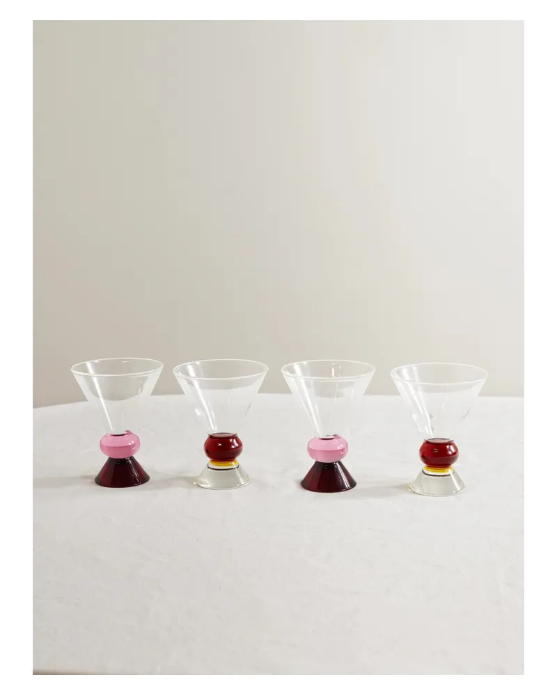 Sophie Lou Jacobsen Ghia Totem Set Aus Vier Gläsern Aus Borosilikatglas - Neutral Neutral