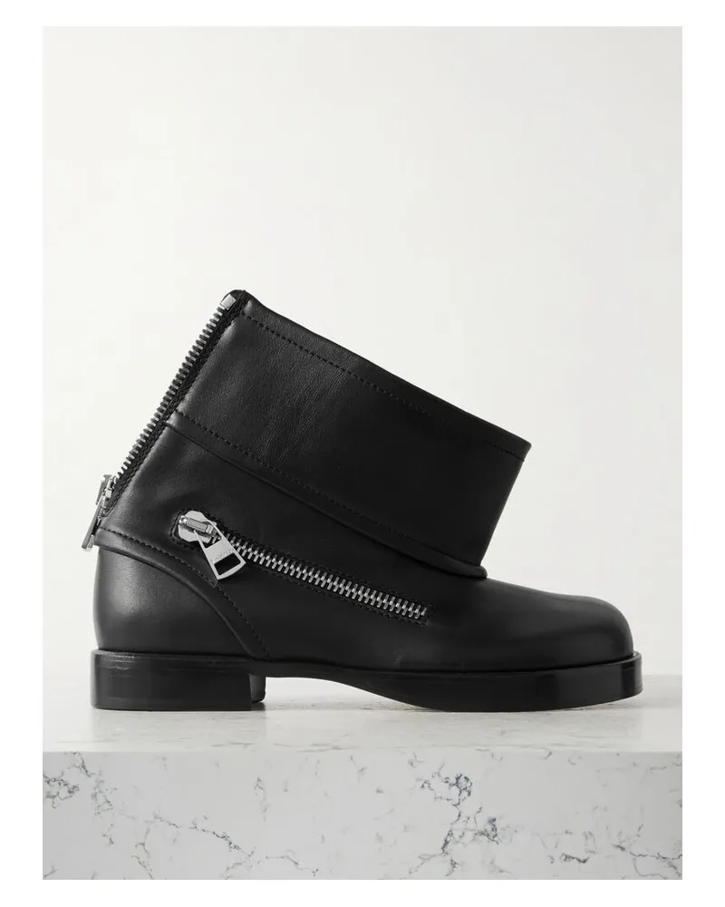 J.W.Anderson Ankle Boots Aus Leder Mit Reißverschlüssen - Schwarz Schwarz