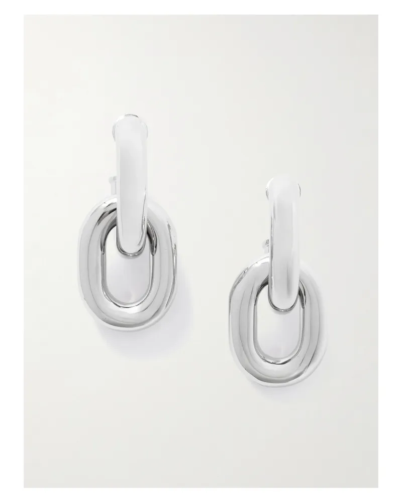 Paco Rabanne Xl Link Silver-tone Earrings Silver