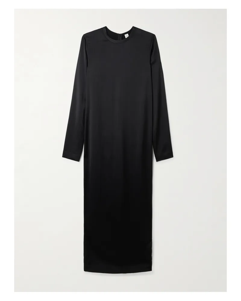 Totême Satin Maxi Dress - Black Black