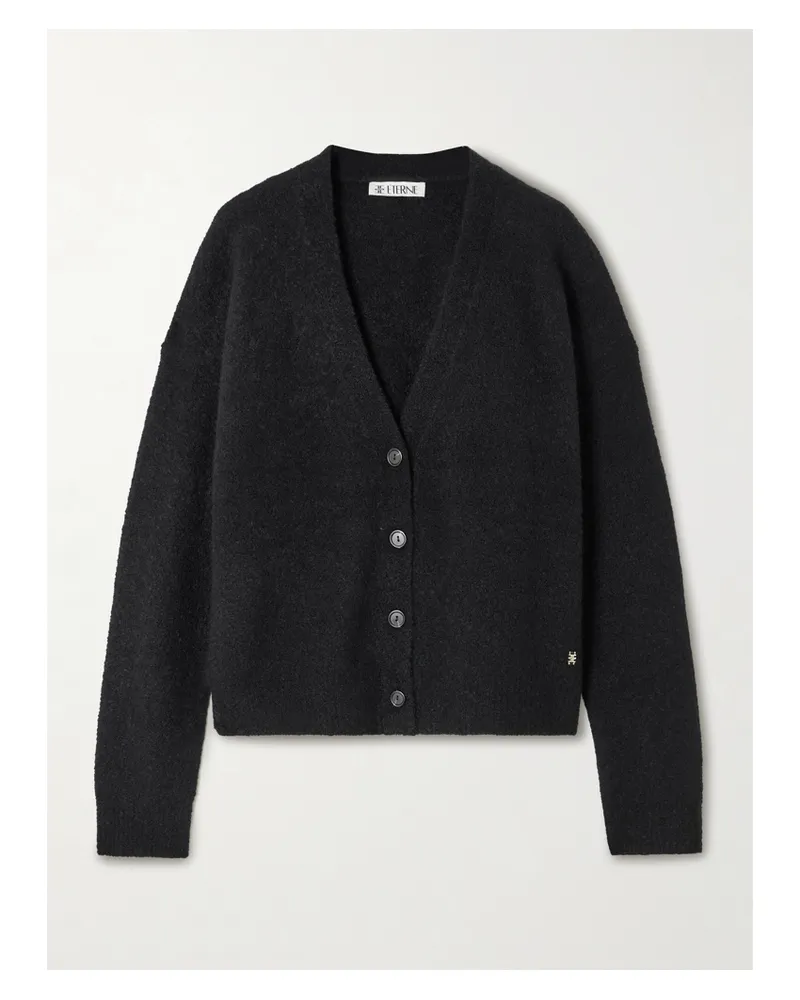 ÉTERNE Walt Cardigan Aus Einer Gebürsteten Kaschmirmischung Mit Verzierung - Schwarz Schwarz