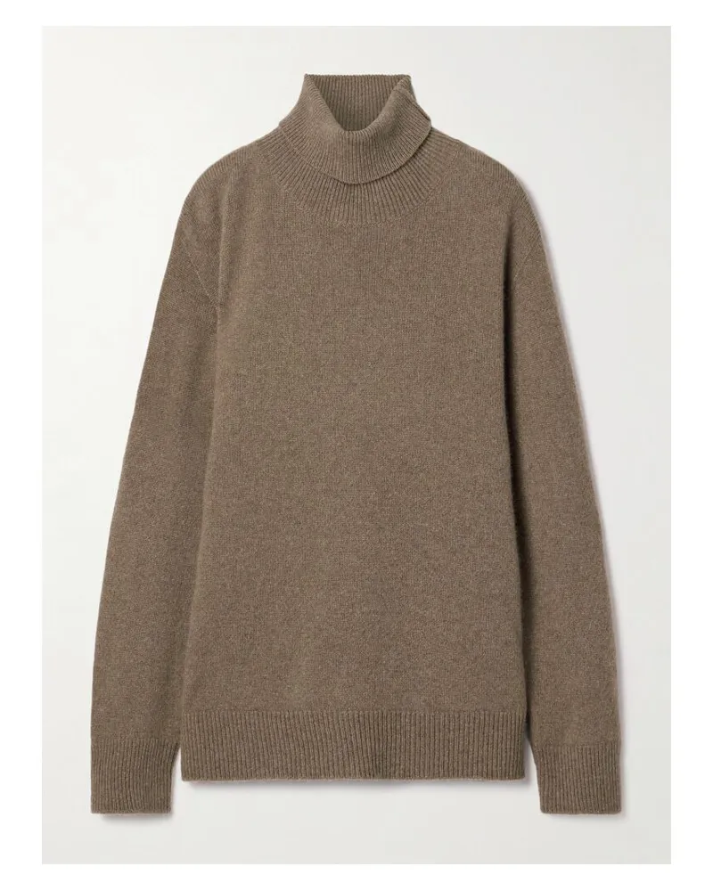 The Row Hepny Rollkragenpullover Aus Meliertem Kaschmir - Braun Braun