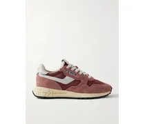 Reelwind Sneakers Aus Veloursleder Und Shell Mit Lederbesätzen - Burgunder