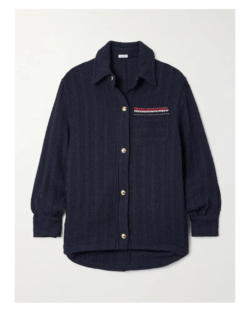 Thom Browne Jacke aus Baumwoll-tweed Blau