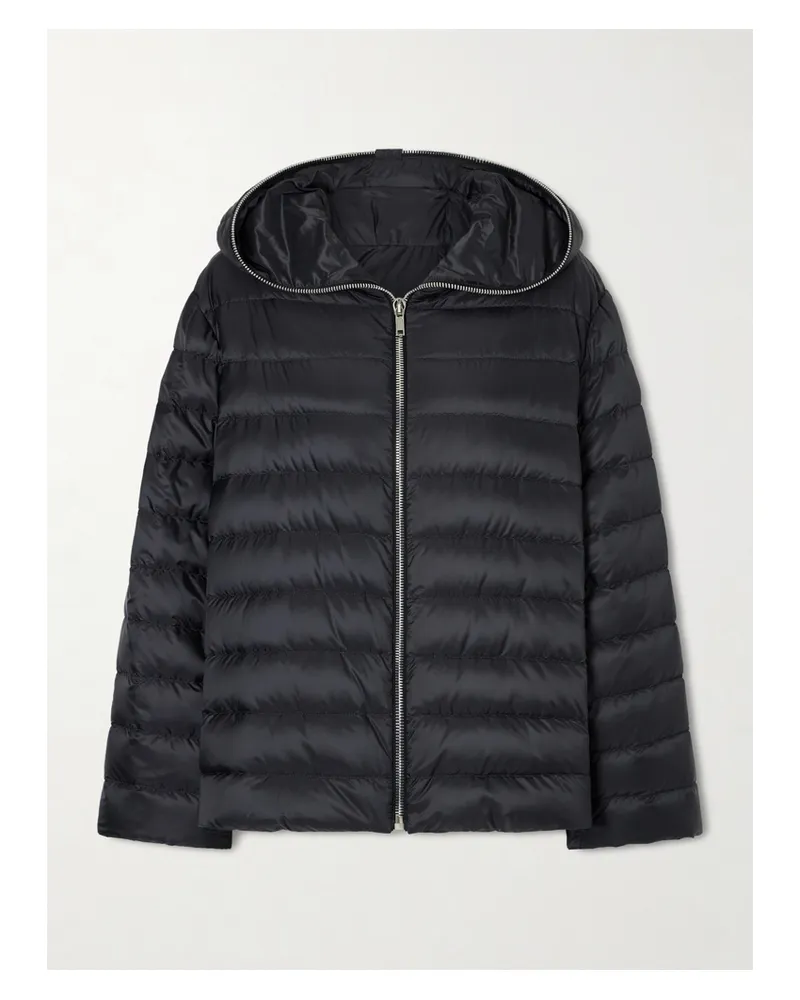 Rick Owens Moncler Hooded Quilted Shell Down Jacket - Black Black
