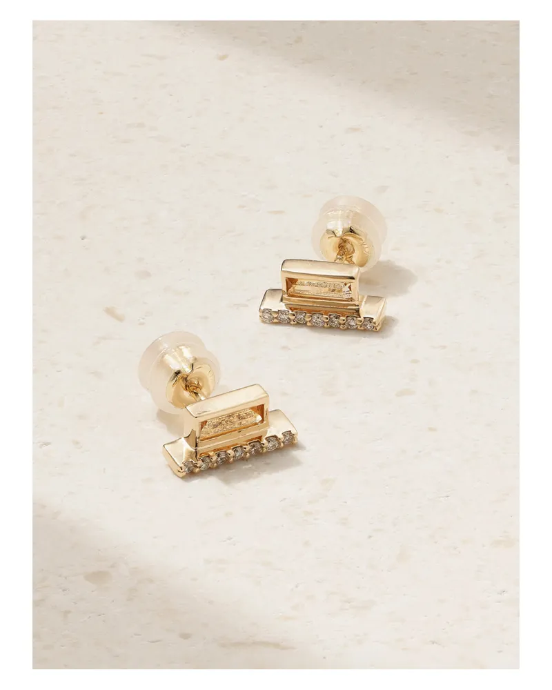 Melissa Joy Manning Cityscape Ohrstecker Aus Recyceltem 14 Karat Gold Mit Citrinen Und Diamanten Gold