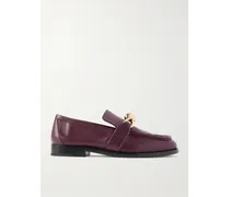 Astaire Embellished Leather Loafers - Burgundy