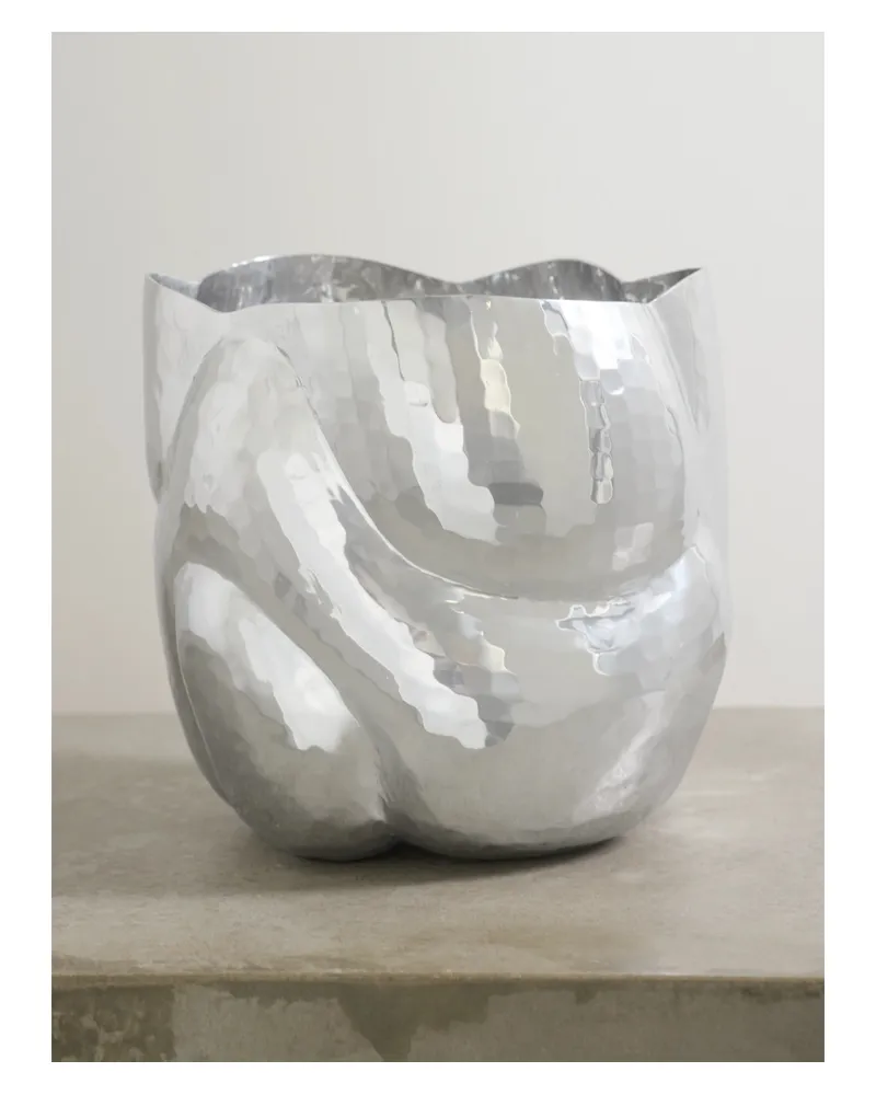 Tom Dixon Cloud Short Aluminum Vase - Silver Silver