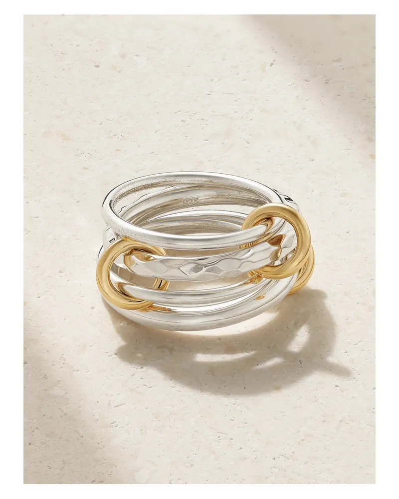 Spinelli Kilcollin Cici Petite Sterling Silver And 18-karat Gold Ring Silver