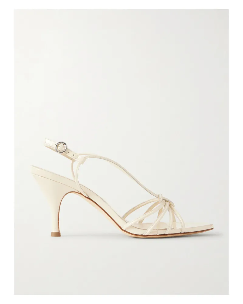 aeyde Solange Patent-leather Slingback Sandals - Neutrals Neutrals