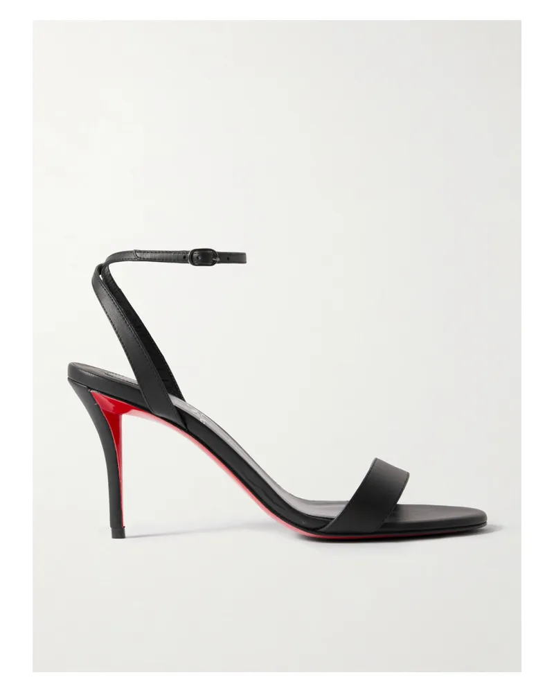 Christian Louboutin Miss Z 80 Leather Sandals - Black Black