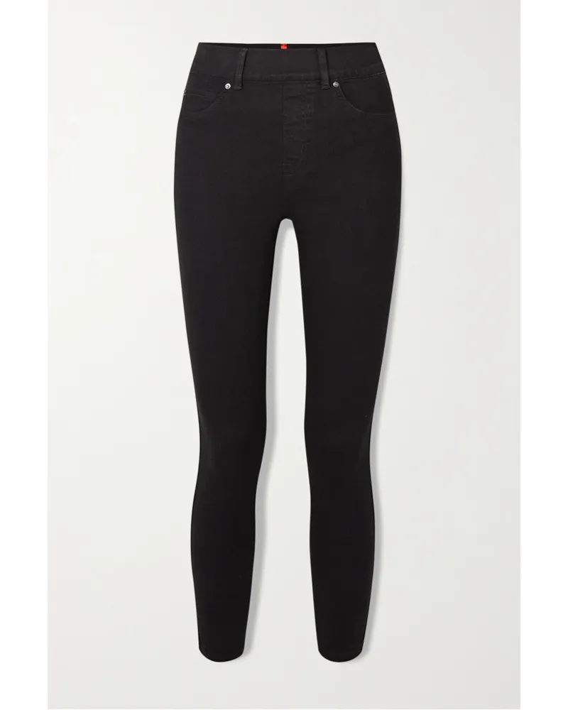 Spanx Halbhohe Skinny Jeans Schwarz