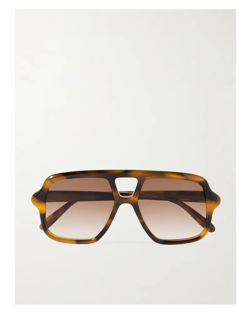 Loewe Aviator-style Tortoiseshell Acetate Sunglasses - Brown Brown