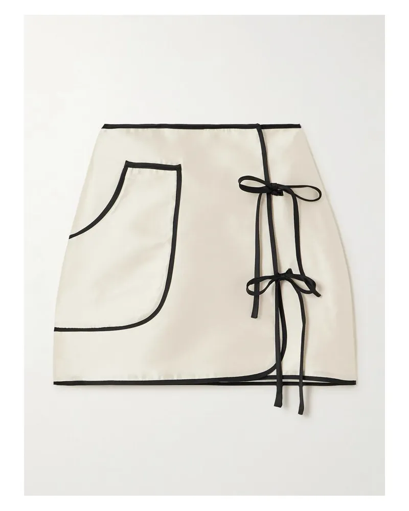 DESTREE Agnes Minirock Aus Faille Mit Wickeleffekt Zum Binden - Weiß Weiß