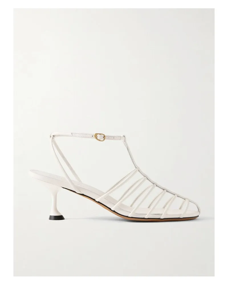 Proenza Schouler Tee Cage Sandalen Aus Leder - Weiß Weiß