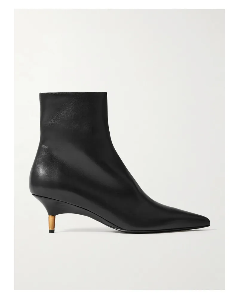 KHAITE Bella Ankle Boots Aus Leder - Schwarz Schwarz