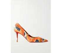 Miss Z 80 Pumps Aus Bedruckter Faille - Orange
