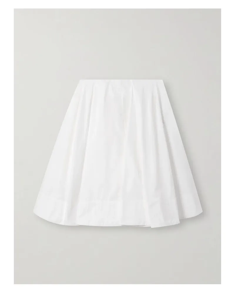 Jacquemus Salon Midirock Aus Baumwollpopeline Mit Falten - Weiß Weiß