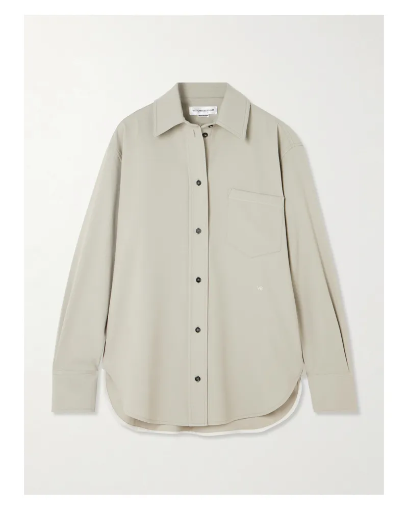 Victoria Beckham Hemd Aus Webstoff Mit Stickerei - Grün Grün