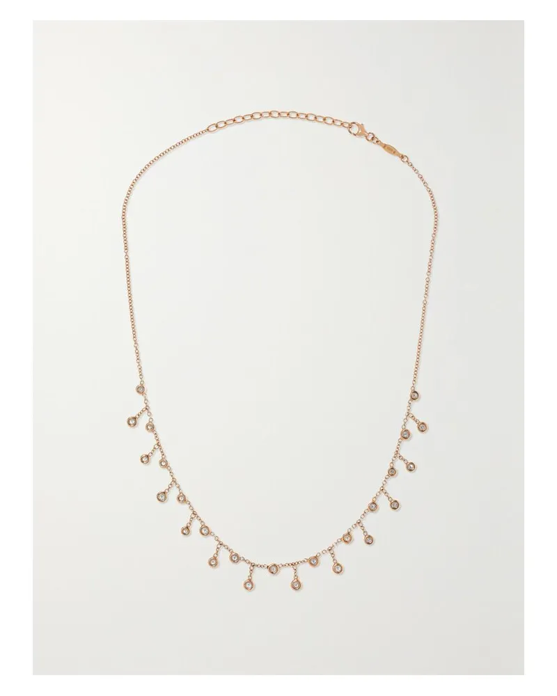 Jacquie Aiche Kette Aus 14 karat Roségold Mit Diamanten Gold