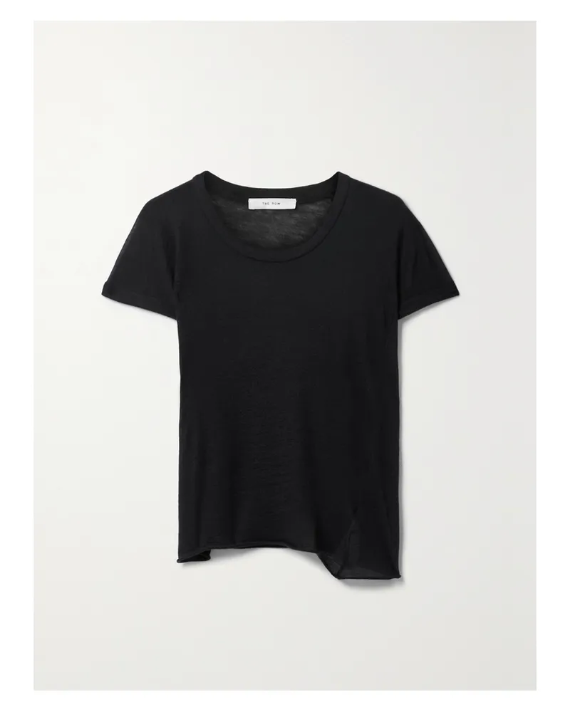 The Row Analyn Asymmetrisches T-shirt Aus Kaschmir - Schwarz Schwarz