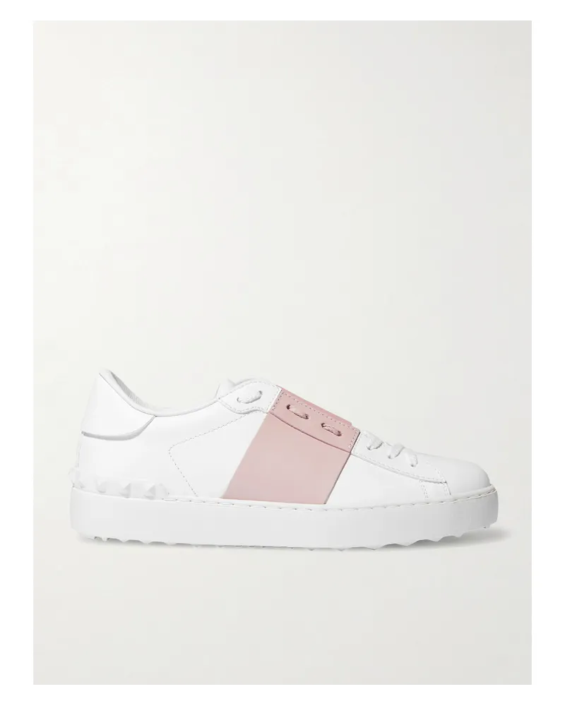 Valentino Garavani Open Zweifarbige Sneakers aus Leder Pink