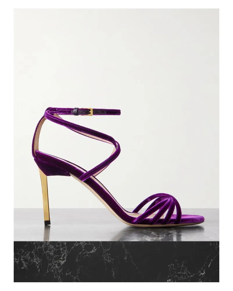 Tom Ford Ida Sandalen Aus Samt - Lila Lila