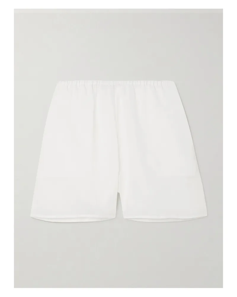 Totême Shorts Aus Ramie - Weiß Weiß