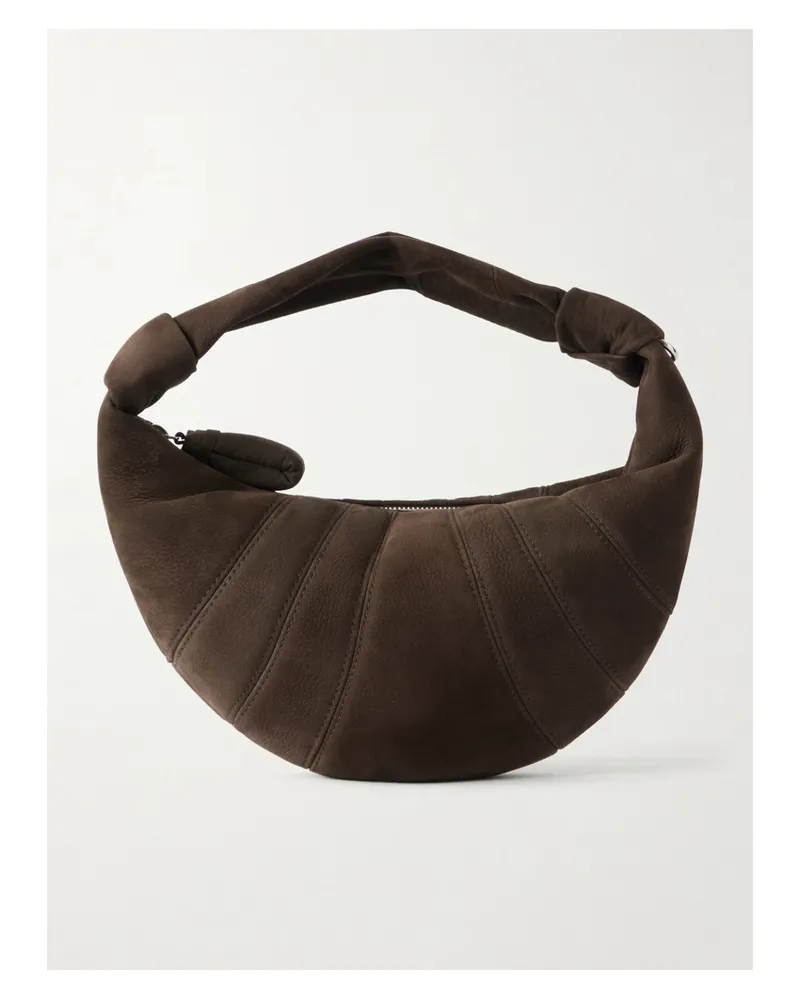 Christophe Lemaire Fortune Croissant Mini Suede Shoulder Bag - Brown Brown